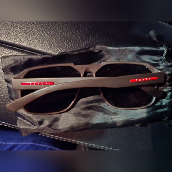 Prada Black and Red Men's Sunglasses